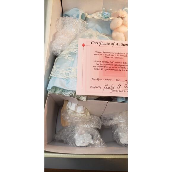 Elite Doll Alyssa by Shirley Peck 21" Porcelain Doll Ltd Ed #172/3000 w/COA - Picture 4 of 11